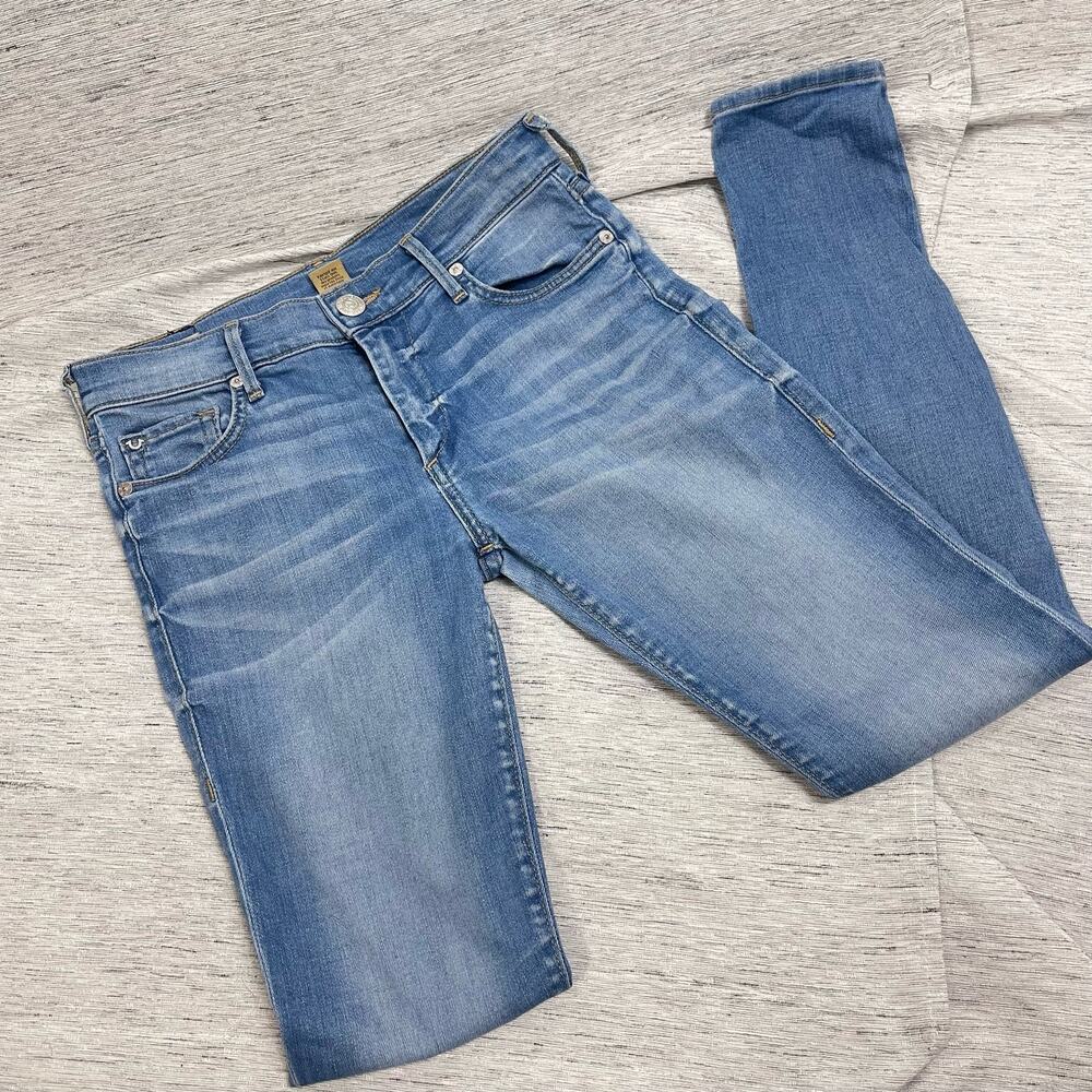 True Religion Halle‎ Mid Rise Super Skinny Light Wash Jeans Size 26
